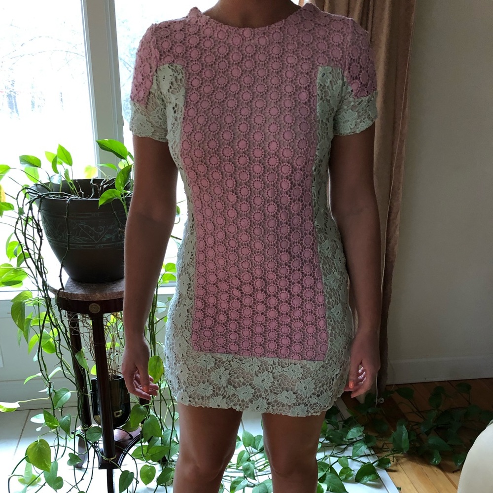 Pastel Mint & Lilac vintage styled dress